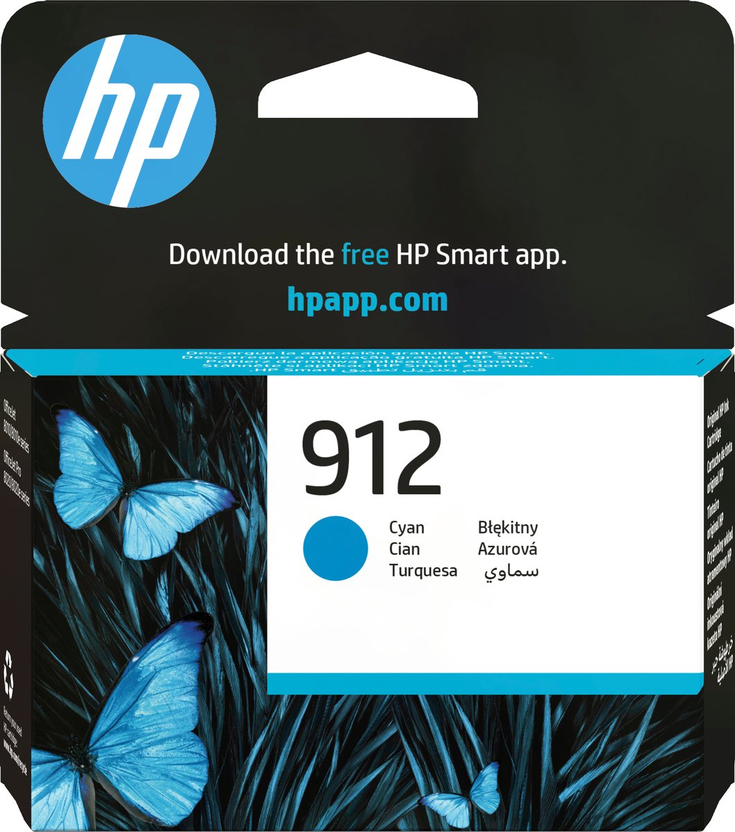 HP 912 - Inktcartridge - Origineel - Standaard capaciteit - Cyaan
