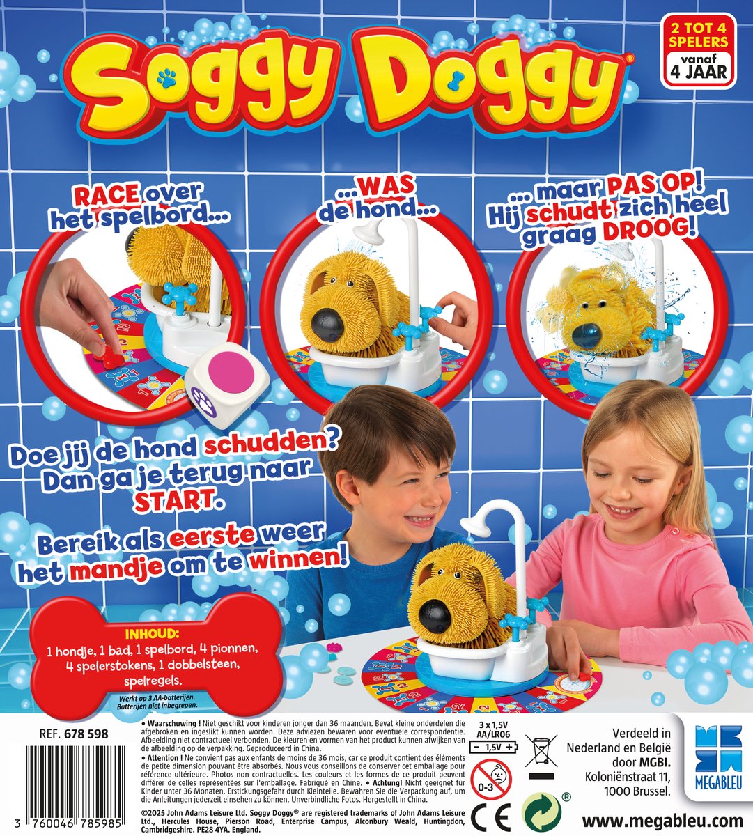 Megableu Soggy Doggy - Grappig Actiespel voor Kinderen - Kinderspel Vanaf 4 Jaar - 2 tot 4 Spelers - Dolle Waterpret — afbeelding 7
