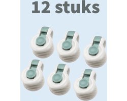 Stevige Dekbed clips - Dekbedclips - Dekbed Knijpers - Clip Dekbedovertrek - 12 stuks - Wit / Groen