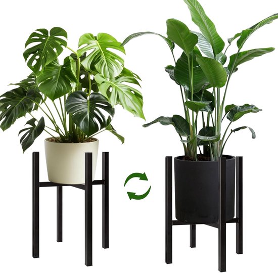 JNUYISW Verstelbare plantenstandaard, bloemenstandaard, metaal, zwart, met 4 zwenkwielen voor 24-38 cm, verschillende potmaten, bloemenkruk, plantenkruk voor huis, tuin, binnen en buiten, decoratie JNUYISW Verstelbare plantenstandaard, bloemenstandaard, metaal, zwart, met 4 zwenkwielen voor 24-38 cm, verschillende potmaten, bloemenkruk, plantenkruk voor huis, tuin, binnen en buiten, decoratie