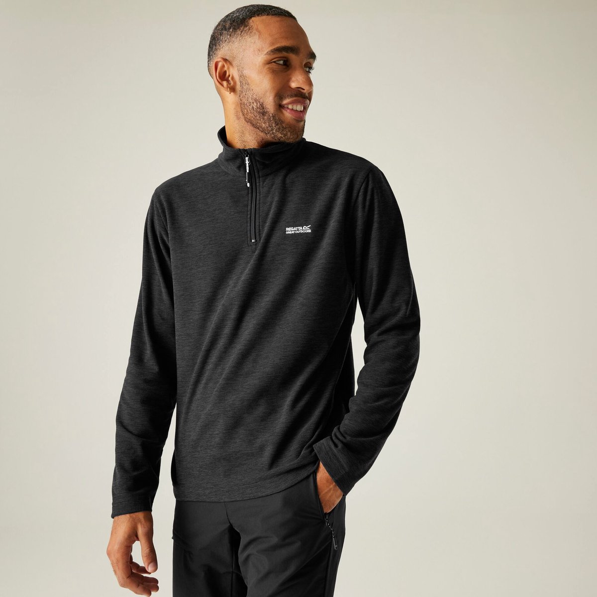 Thompson Marl Fleece Jas Grijs