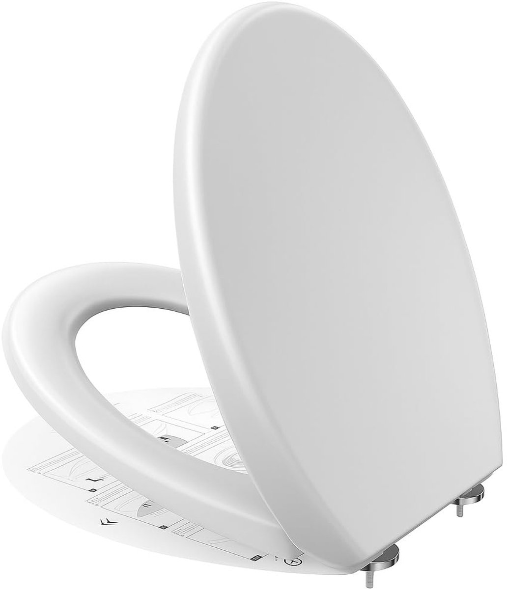 Ovale Toilettenzitting Wit - Met Softclose & Quick Release - Eenvoudig te Reinigen