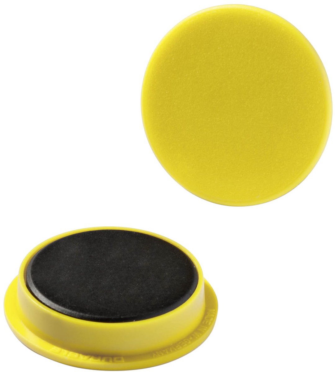 Duurzame magneten (21 mm, 210p) 6 stuks geel, voor prikborden, koelkasten, etc., 470204