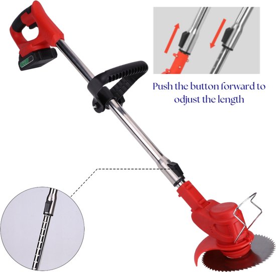 ADM Draadloze Opvouwbare Grastrimmer + 2 accu's – 21V – Telescopisch – Compact en krachtig — afbeelding 2