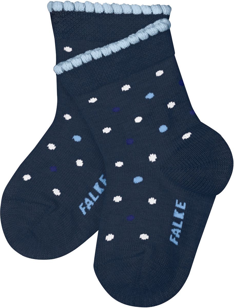 FALKE Little Dot elastische zone bij de enkel katoen sokken baby blauw - maat 62-68