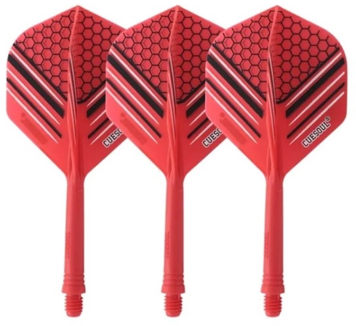 Cuesoul - Tero Flight System AK5 Rost Honnycombs Pattern - Red Standard- Dart Flights