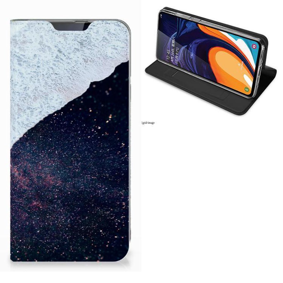 Standcase Hoesje voor Samsung Galaxy A60 Stand Case Sea in Space