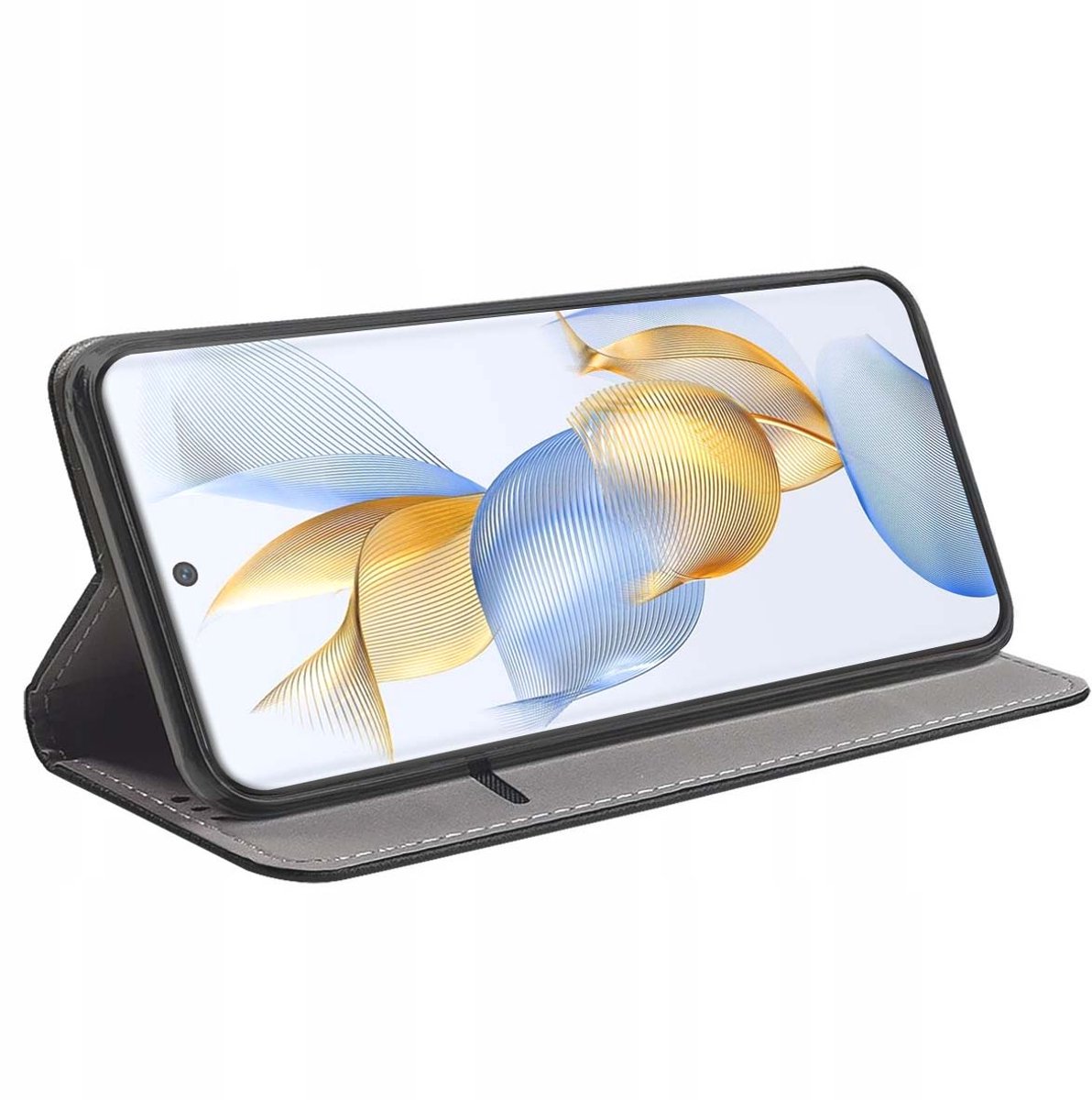 Jaym, Folio hoesje voor Honor 90 5G magnetische standaardfunctie, Zwart