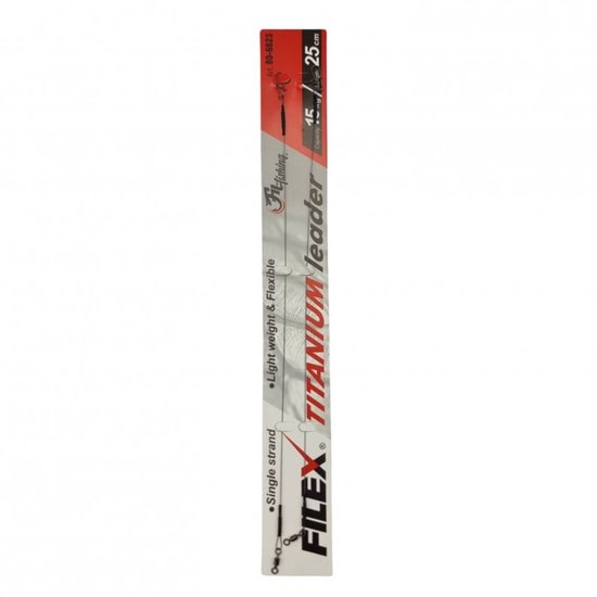 Filex Titanium Leader - 12kg - 25cm - 2 stuks - Roofvis Stalen Onderlijnen - Kunstaas Onderlijn voor Vissen van Filex — afbeelding 3