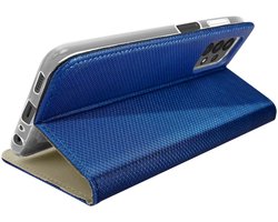 Jaym, Hoesje geschikt voor Samsung Galaxy A13 4G - Magnetisch Folio met Standaard, Blauw