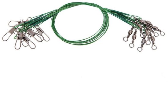 Fil Coated Wire Leader 'Green' - 30 stuks - 30cm - 15kg - Stalen onderlijnen - Groen - Roofvis onderlijnen voor Kunstaas Vissen van Fil Fishing — afbeelding 3