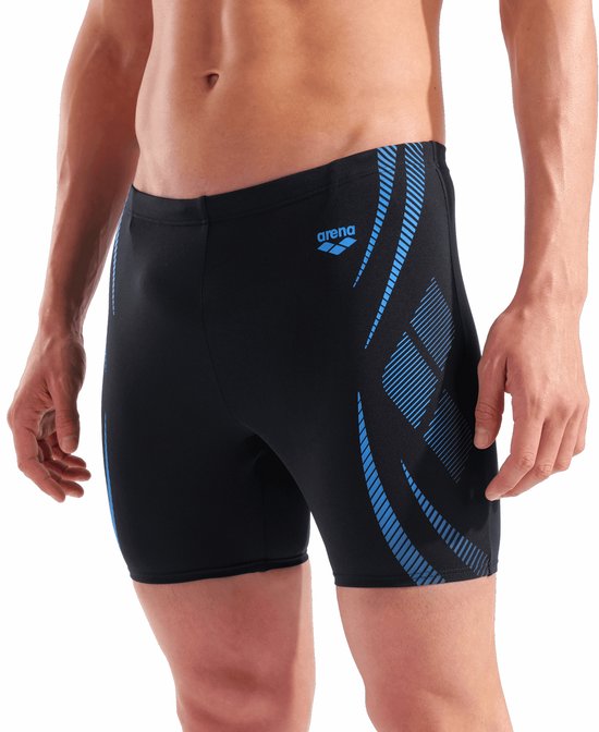Maillot de bain Arena Mid Swim Jammer Poseidonia Zwart/ Blauw