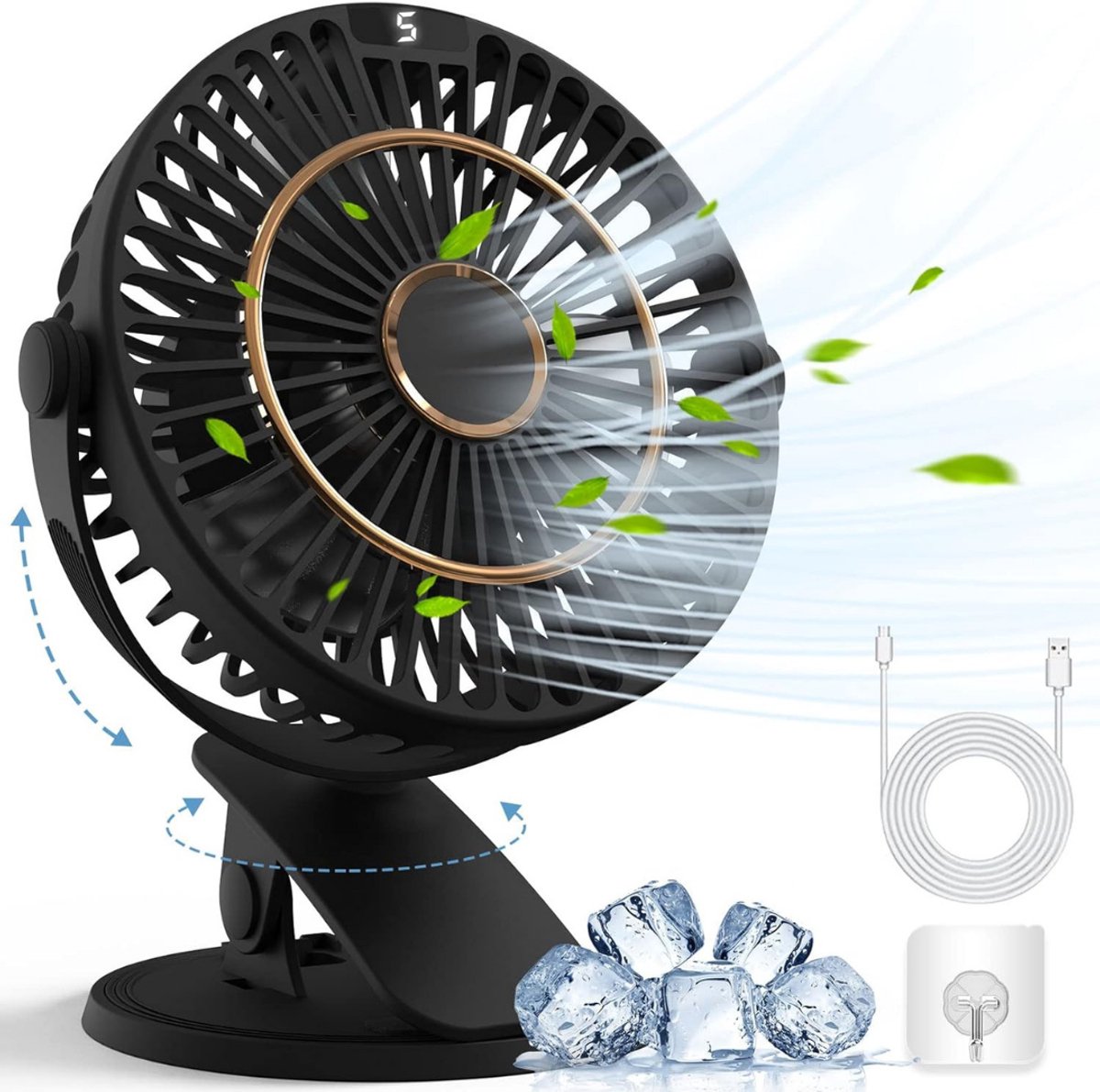 Usb Ventilator - Auto Ventilator - Airco Compact - Zwart