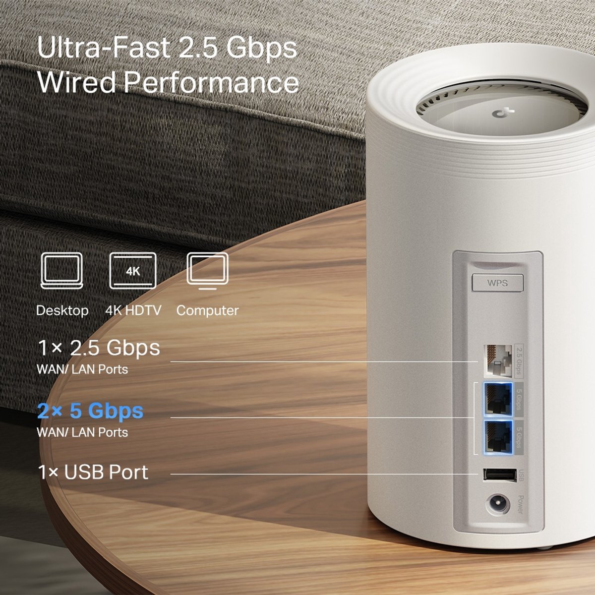 TP-Link Deco BE65 Pro- Mesh Wifi - Wifi Versterker- Wifi7 -9300 Mbps - 5 Gbps - 3 pak – foto 4