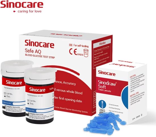 Glucosemeter 50 Stuks Test Strips en Lancetten - Extra Voorraad Test Strips