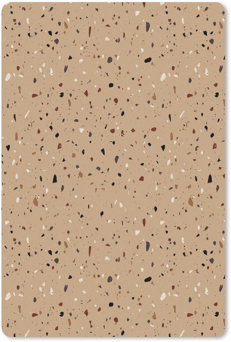 Muismat 18x27 cm - Mousepad Terrazzo - Patroon - Beige - Muismatten
