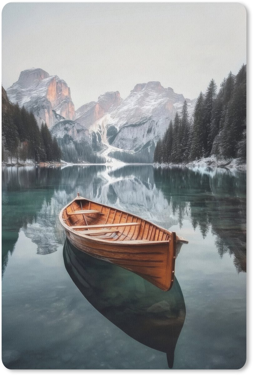 Muismat 18x27 cm - Mousepad Boot - Bergen - Natuur - Water - Muismatten