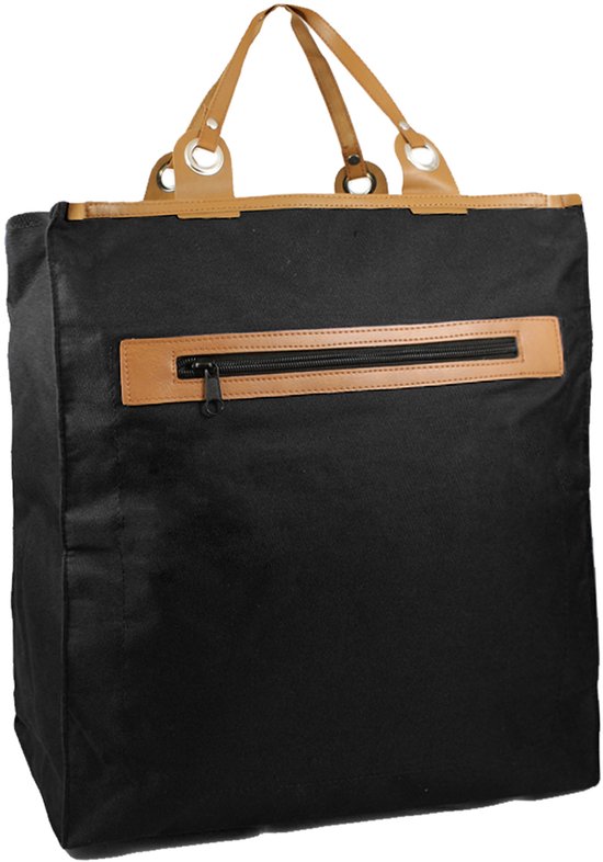 Sac shopping avec poignées en cuir