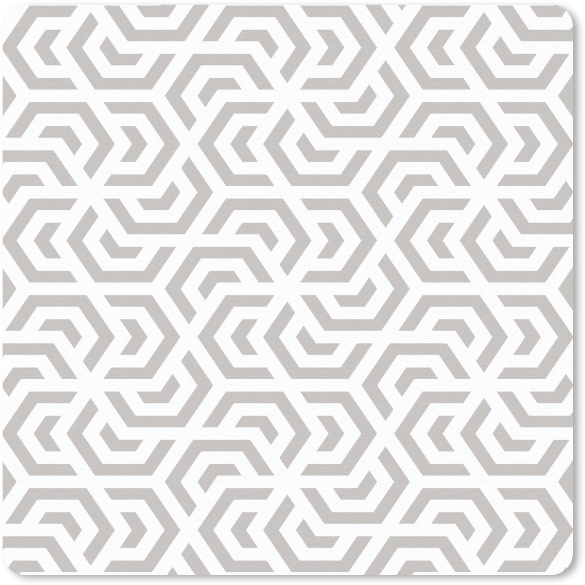 Muismat 30x30 cm - Mousepad Grafisch - Patroon - Modern - Hexagon - Muismatten