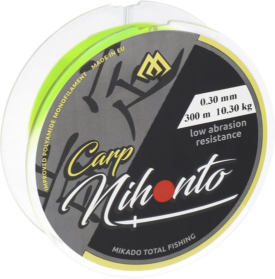 Nylon Karper Vislijn 0,35 mm – 12,2 kg – 300 m – Fluo Geel – Mikado — afbeelding 2