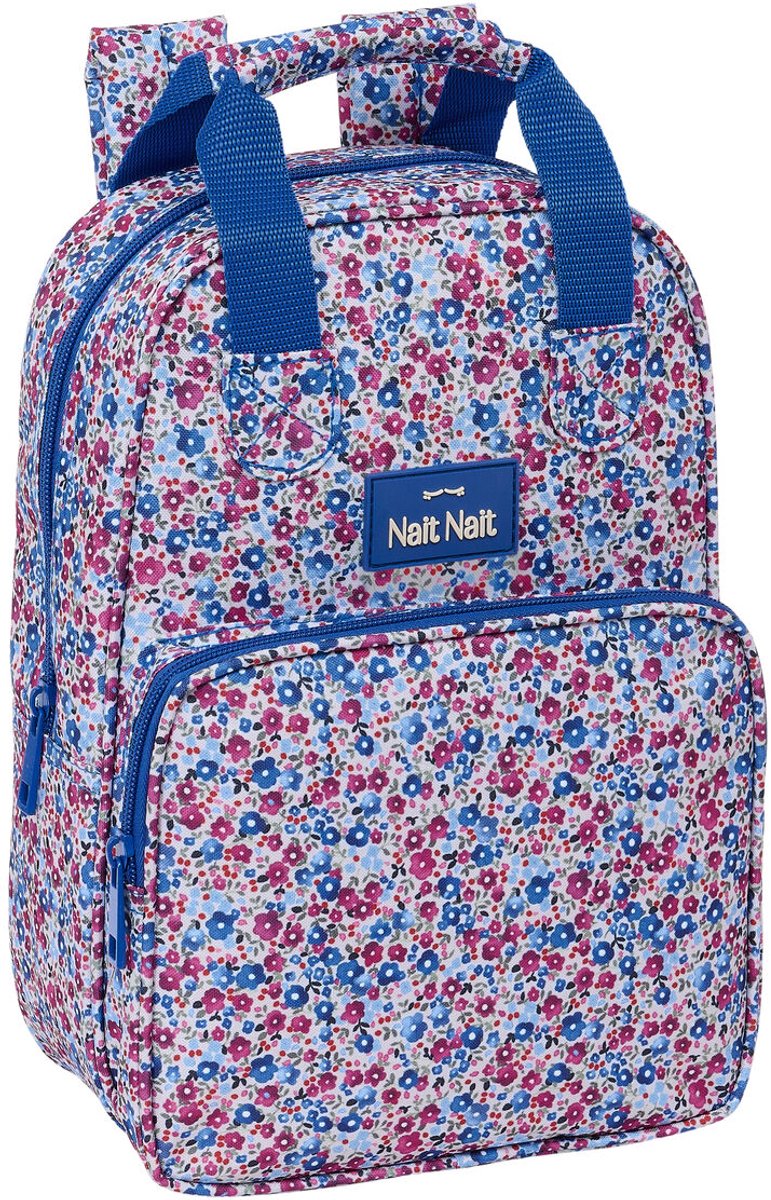 Schoolrugzak Nait Nait Flores coimbra azul Blauw 20 x 28 x 8 cm