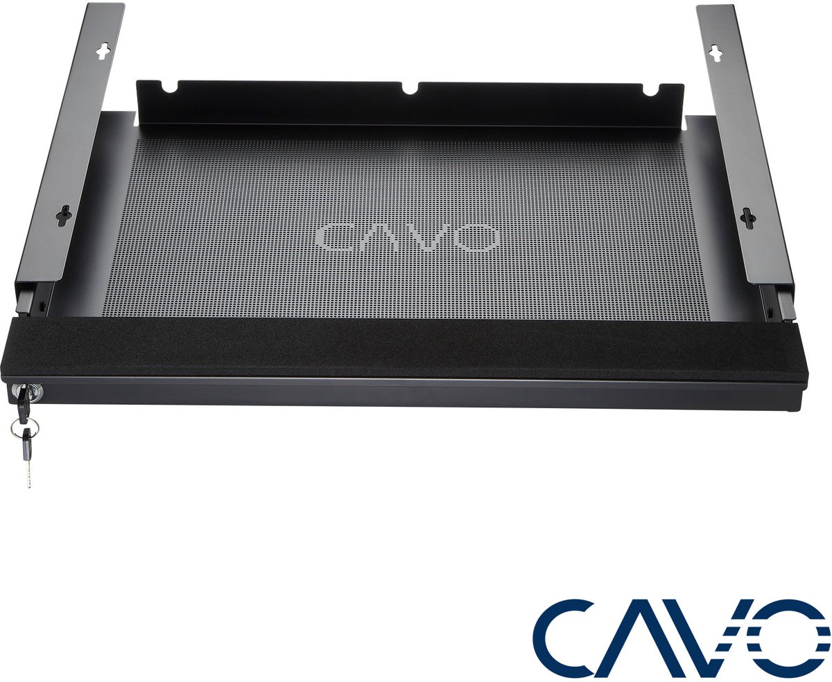 CAVO Laptop bureaulade afsluitbaar 580 x 446 x 55 mm zwart Notebook bureaulade voor de onderbouw by SOTECH thumbnail 2