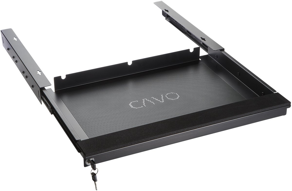 CAVO Laptop bureaulade afsluitbaar 580 x 446 x 55 mm zwart Notebook bureaulade voor de onderbouw by SOTECH