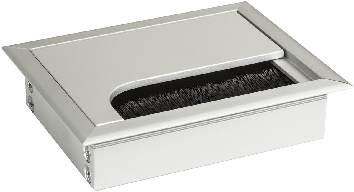 SOTECH Kabelinvoering CAVO 100 x 80 mm haaks aluminium zilver geanodiseerd EV1 Kabelinvoering