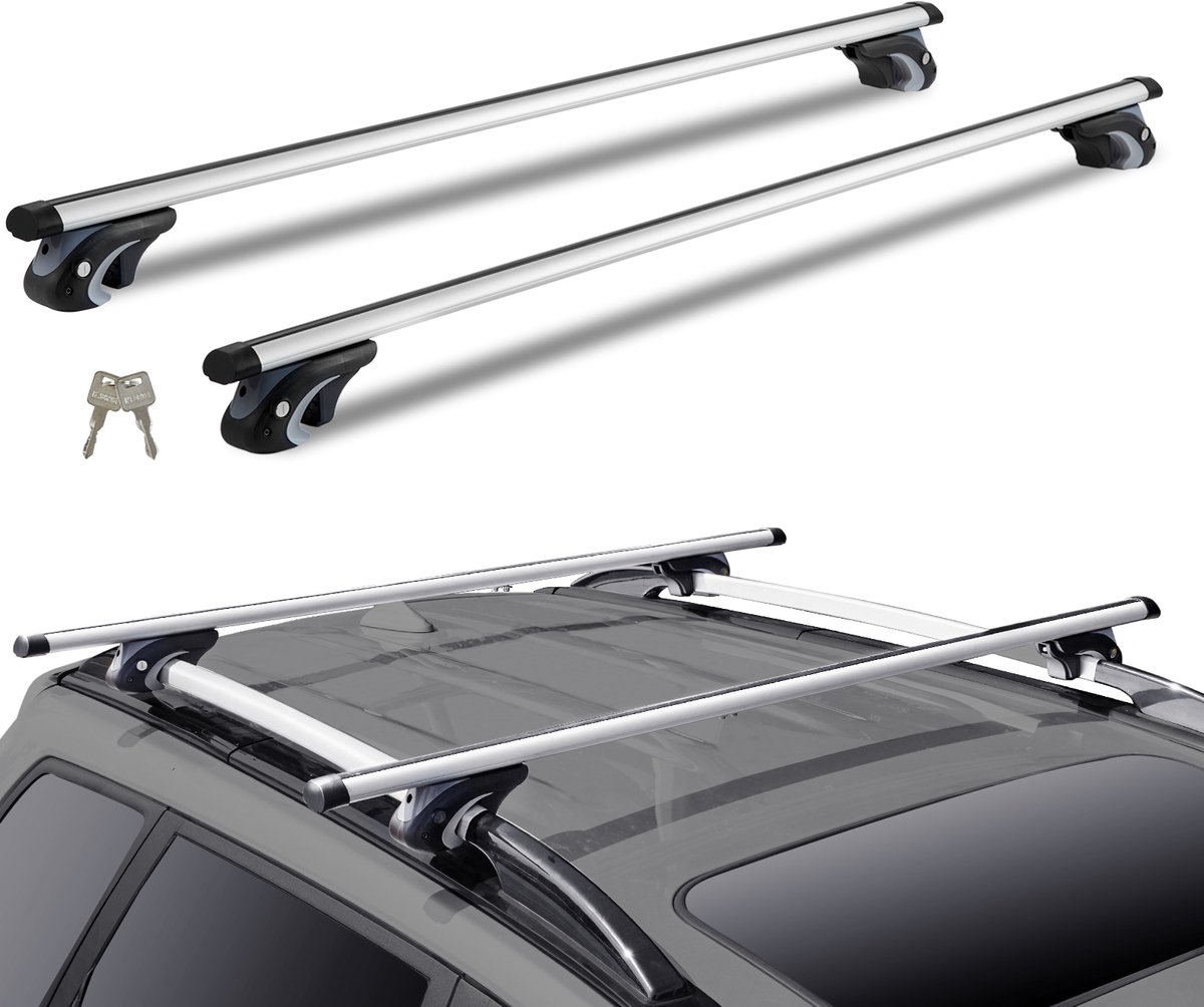 Dakraildrager - 137 x 7,2 x 10,6 cm - Aluminium Dakdrager Dwarsstang - 90,7 kg Draagvermogen - 2 stuks – foto 7