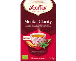 Yogi Tea Mental Clarity Bio - Biologische Kruidenthee met Tulsi, Pepermunt en Kardemom voor Geestelijke Helderheid en Focus