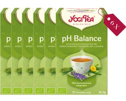 Yogi Tea PH Balance Bio - Biologische Kruidenthee met Citroengras, Hibiscus en Zwarte Bes voor Evenwicht en Innerlijke Harmonie - Tray van 6 Stuks