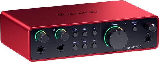 Focusrite Scarlett 4e génération 2i2 - Interface audio USB, 2 entrées / 2 sorties