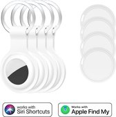Set van 4 GPS Trackers Wit – Sleutelvinder– Keyfinder Geschikt voor Apple iPhone 4 stuks - Werkt met Find My – GPS Tag WiseQ