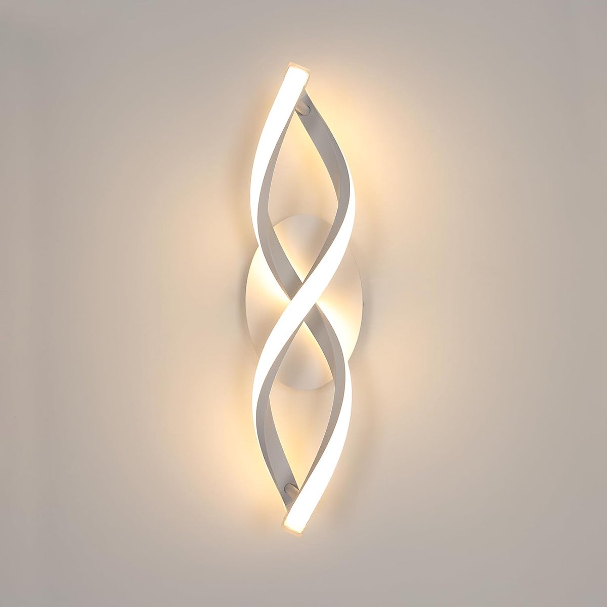 LED-wandlamp voor binnen, moderne design wandlamp 16W 1800LM, wandverlichting voor slaapkamer, woonkamer, gang, trap, 3000K warmwit licht