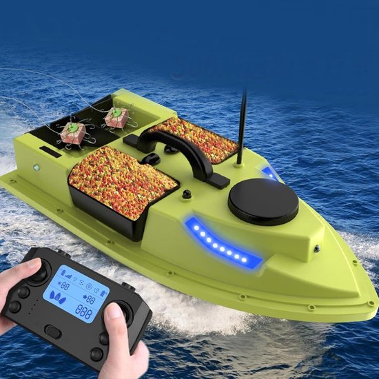 GPS RC Voerboot 500M Draadloze Afstandsbediening Visaas Boot Vissen Feeder Boot Schip met met 4 Voerhouders 2KG Belasting