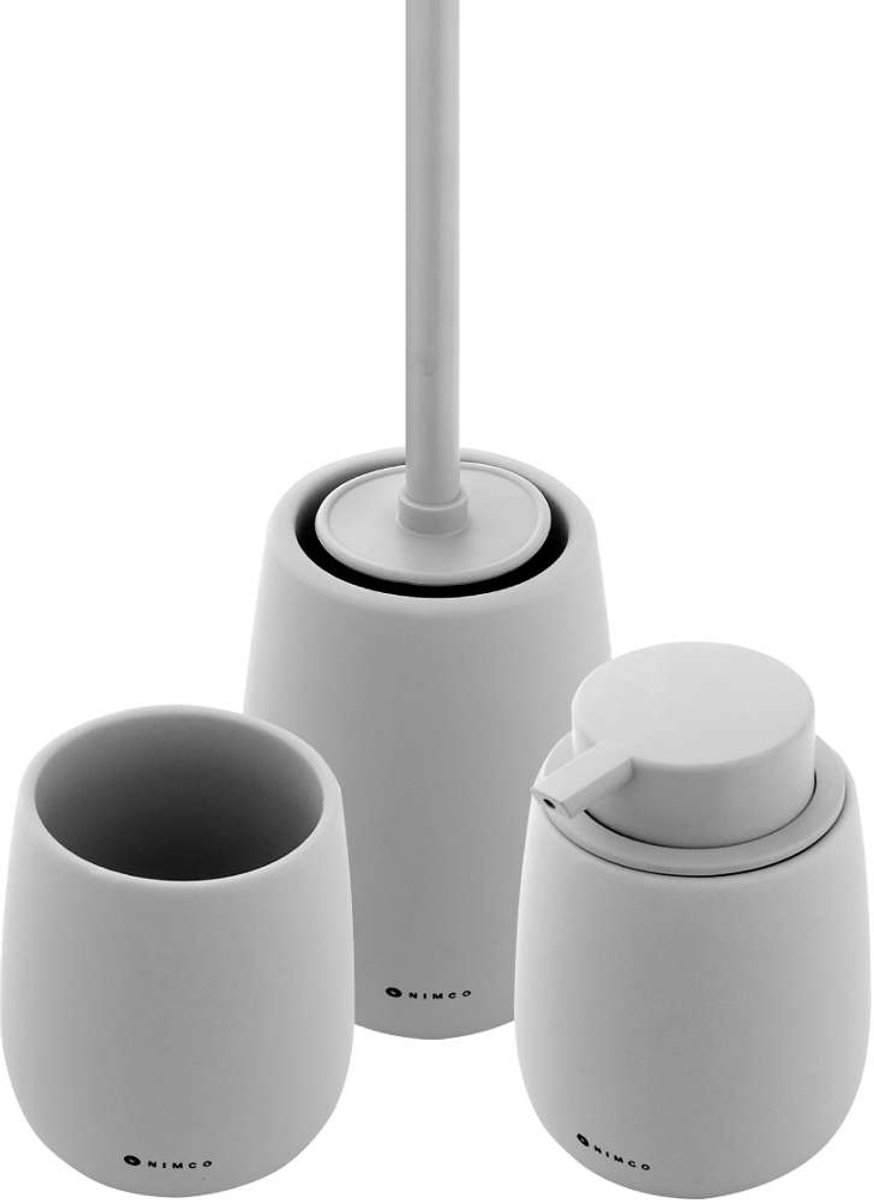 Nimco Tabo - Set accessoires voor de badkamer, lichtgrijs TA SET-04