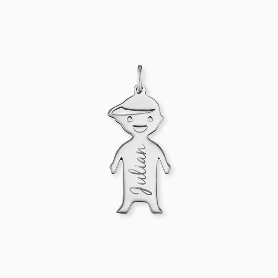 Clever Schmuck Set zilveren heren hanger helikopter aan beide zijden plastic 3D-vorm glanzend met beweegbare rotorbladen en kettingpantser 45 cm sterling zilver 925