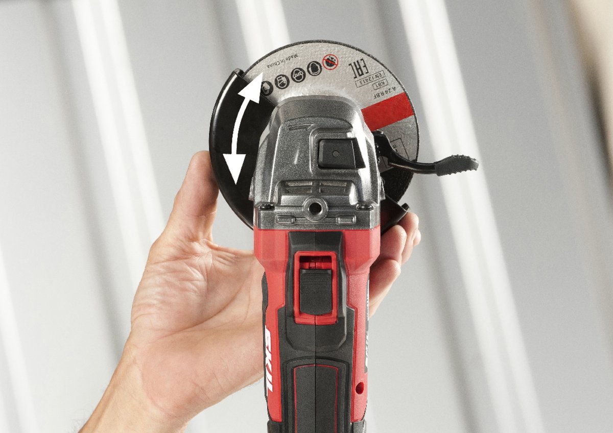 SKIL Accu Haakse Slijper 125 mm - 20V - Slijptol - Slijpmachine - Met Zijhandgreep & Beschermkap - Zonder Accu - Skil 3921 CA – foto 5