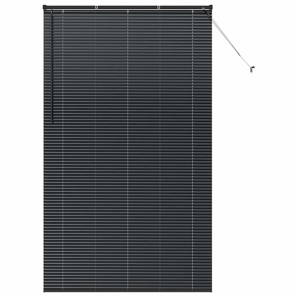 vidaXL - Venetiaanse - jaloezie - Zwart - 220 - x - 125 - cm - 25 - mm - Aluminium
