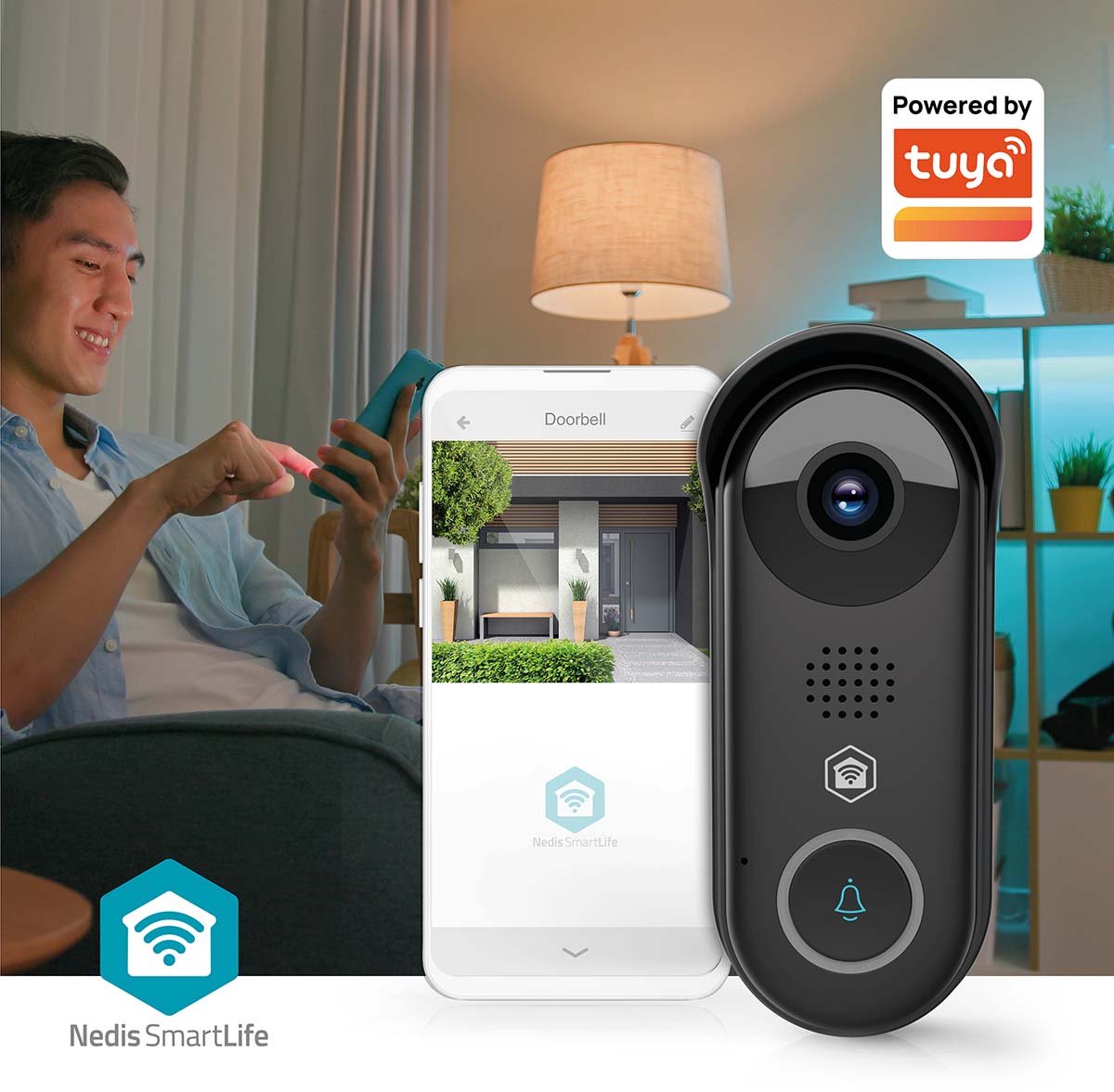 Nedis SmartLife Video Deurbel - Met Camera - Zonder abonnement - Nachtzicht - Full HD 1080p – foto 4