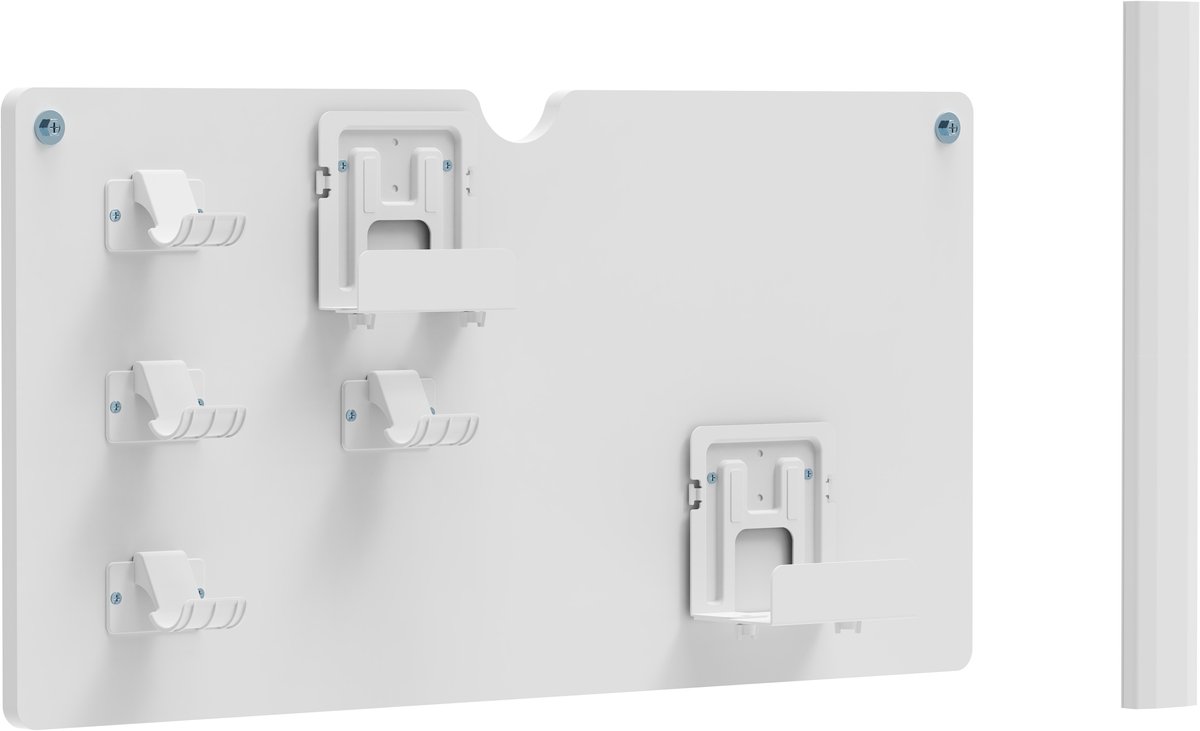 VDD Gaming - Wandplaat - Consolle opslag - Controller opslag - Game accessoires - Wit - 80 x 40 x 13,7 cm
