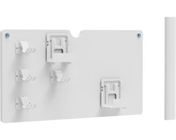 VDD Gaming - Wandplaat - Consolle opslag - Controller opslag - Game accessoires - Wit - 80 x 40 x 13,7 cm