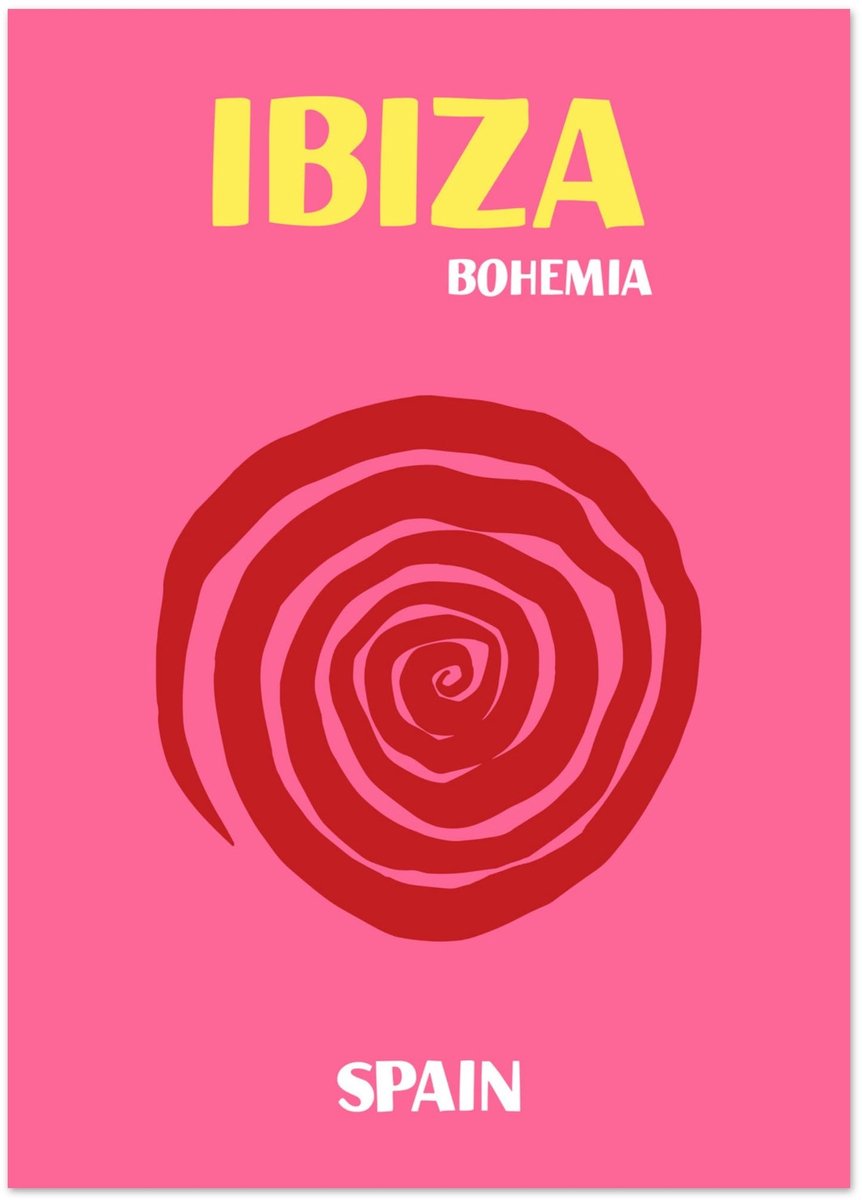 Spanje - Ibiza Poster 50x70 cm - exclusief lijst