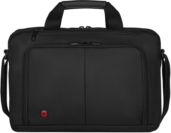 WENGER Sac de bureau Sac d'ordinateur portable pour ordinateur portable Source 16" Laptop Briefcase Black Noir