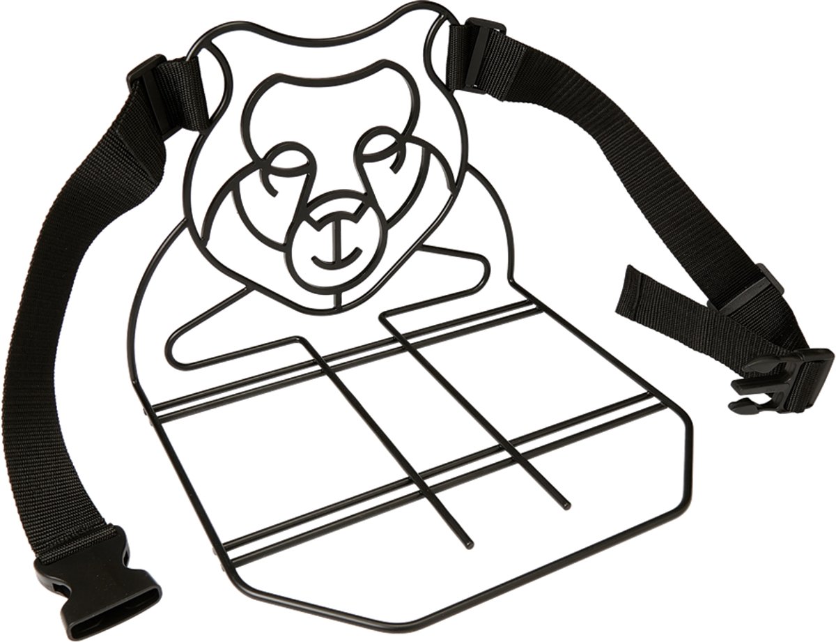 Metalen Bagagedrager Verbreder - sterk Bagagerek Verlenger voor Schooltas of Rugzak - Tassendrager - Gorilla - Zwart