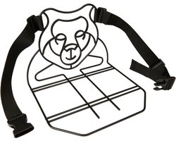 Metalen Bagagedrager Verbreder - Achter Pakdrager Verlenger voor Bagagerek van Kinder Fiets - Tassendrager "Bear Bag Buddy" - Zwart