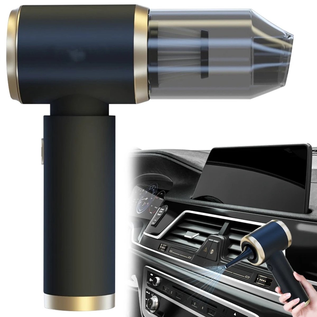 Rumi Ministofzuiger Snoerloos Zwart met 7 Opzetstukken - afbeelding 3