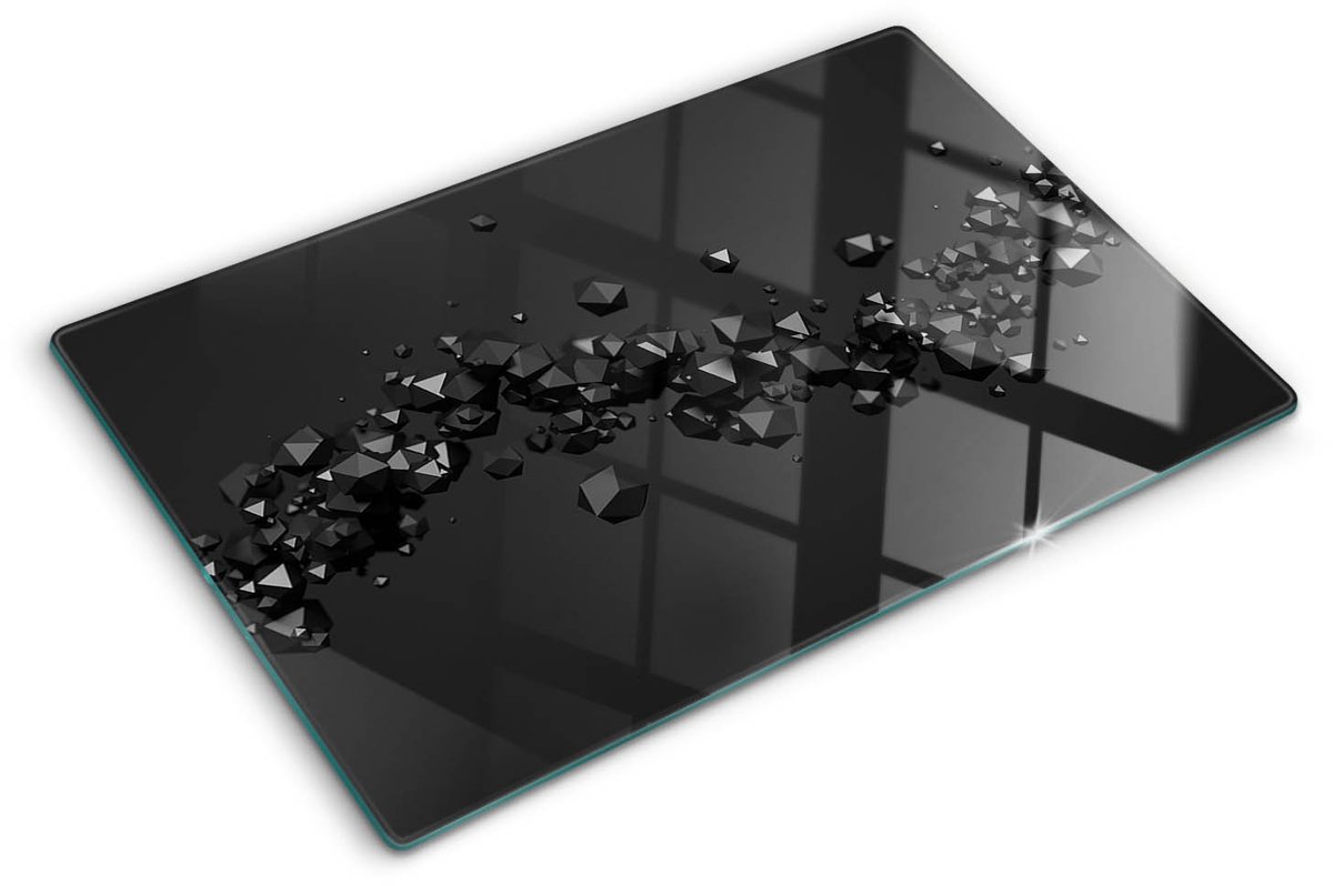 Planche à découper en verre Tulup Forme rectangulaire - 80x52 cm - Citrons dans l'eau | Leroy Merlin