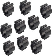 Allecto Plus - Set de 10 Mini Billard , support simple, clip de rangement Pool de Billard en plastique, support de billard, ensemble de rangement pour queues (milieu)