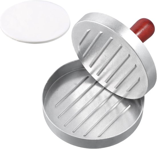 Hamburgerpers Kela Buffalo Zilver 12 cm | Kookexpert